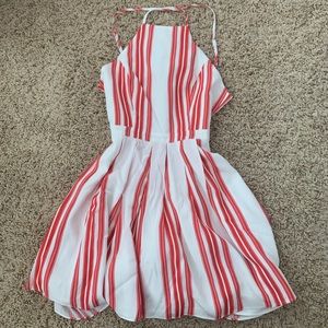 Lovers + Friends Red and White mini dress